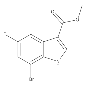 Methyl 7-bromo-5-fluoro-1H-indole-3-carboxylate结构式