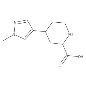 4-(1-methyl-1H-pyrazol-4-yl)piperidine-2-carboxylic acid Structure