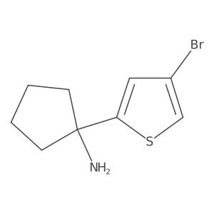 1-(4-Bromothiophen-2-yl)cyclopentan-1-amine Structure