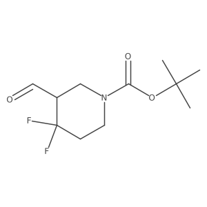 tert-Butyl 4,4-difluoro-3-formylpiperidine-1-carboxylate Structure