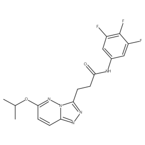 3-(6-isopropoxy-[1,2,4]triazolo[4,3-b]pyridazin-3-yl)-N-(3,4,5-trifluorophenyl)propanamide结构式