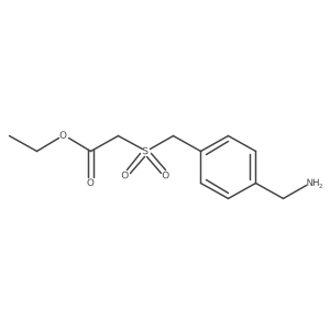 Ethyl 2-{[4-(aminomethyl)phenyl]methanesulfonyl}acetate结构式