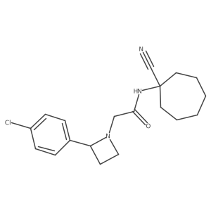 2-[2-(4-chlorophenyl)azetidin-1-yl]-N-(1-cyanocycloheptyl)acetamide结构式