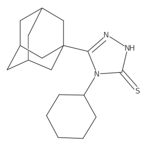 5-(1-adamantyl)-4-cyclohexyl-4H-1,2,4-triazole-3-thiol结构式