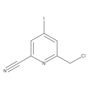 6-(Chloromethyl)-4-iodopyridine-2-carbonitrile结构式
