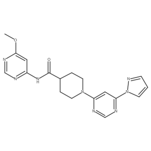 1-(6-(1H-pyrazol-1-yl)pyrimidin-4-yl)-N-(6-methoxypyrimidin-4-yl)piperidine-4-carboxamide Structure