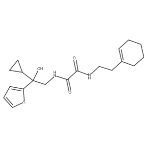N1-(2-(cyclohex-1-en-1-yl)ethyl)-N2-(2-cyclopropyl-2-hydroxy-2-(thiophen-2-yl)ethyl)oxalamide结构式