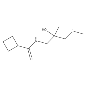 N-(2-hydroxy-2-methyl-3-(methylthio)propyl)cyclobutanecarboxamide结构式