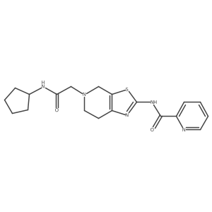 N-(5-(2-(cyclopentylamino)-2-oxoethyl)-4,5,6,7-tetrahydrothiazolo[5,4-c]pyridin-2-yl)picolinamide Structure