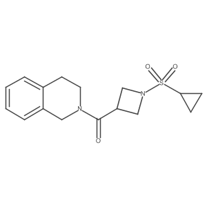 (1-(cyclopropylsulfonyl)azetidin-3-yl)(3,4-dihydroisoquinolin-2(1H)-yl)methanone结构式