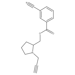 [1-(Prop-2-yn-1-yl)pyrrolidin-2-yl]methyl 3-cyanobenzoate Structure