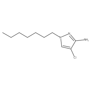 4-Chloro-1-heptyl-1h-pyrazol-3-amine结构式