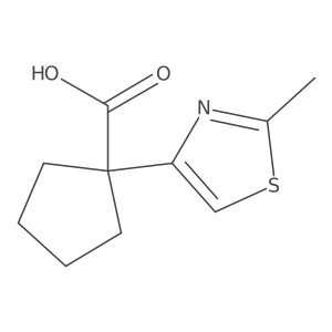 1-(2-Methyl-1,3-thiazol-4-yl)cyclopentane-1-carboxylic acid Structure