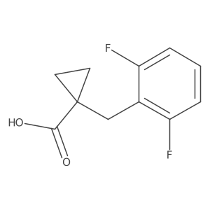 1-[(2,6-Difluorophenyl)methyl]cyclopropane-1-carboxylic acid结构式