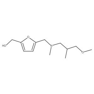 2-Furanmethanol, 5-[[(3-methoxy-2-methylpropyl)methylamino]methyl]-结构式
