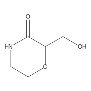 2-(Hydroxymethyl)morpholin-3-one结构式