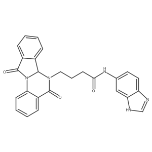 N-(1H-benzimidazol-5-yl)-4-(5,11-dioxo-6a,11-dihydroisoindolo[2,1-a]quinazolin-6(5H)-yl)butanamide结构式