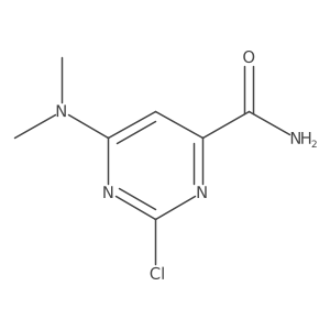 2-Chloro-6-(dimethylamino)-4-pyrimidinecarboxamide结构式