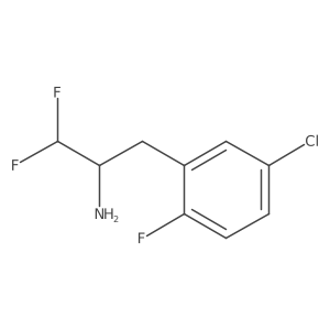3-(5-Chloro-2-fluorophenyl)-1,1-difluoropropan-2-amine结构式