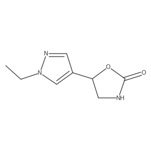 5-(1-Ethyl-1h-pyrazol-4-yl)-1,3-oxazolidin-2-one Structure