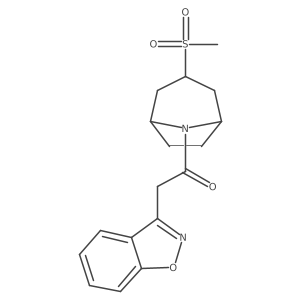 2-(benzo[d]isoxazol-3-yl)-1-((1R,5S)-3-(methylsulfonyl)-8-azabicyclo[3.2.1]octan-8-yl)ethanone Structure