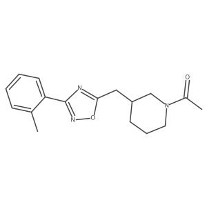 1-(3-((3-(o-Tolyl)-1,2,4-oxadiazol-5-yl)methyl)piperidin-1-yl)ethanone Structure