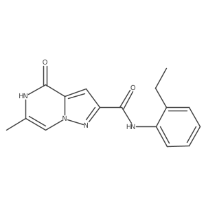 N-(2-ethylphenyl)-6-methyl-4-oxo-4,5-dihydropyrazolo[1,5-a]pyrazine-2-carboxamide结构式