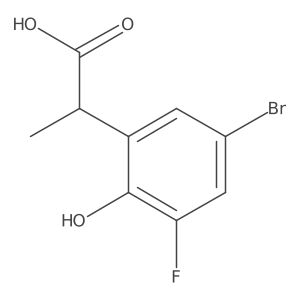 2-(5-Bromo-3-fluoro-2-hydroxyphenyl)propanoic acid Structure