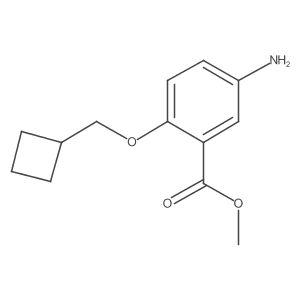 Benzoic acid, 5-amino-2-(cyclobutylmethoxy)-, methyl ester Structure