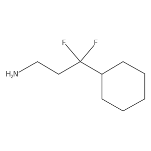 3-Cyclohexyl-3,3-difluoropropan-1-amine结构式