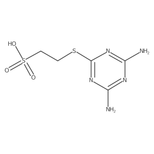 2-(4,6-Diamino-1,3,5-triazin-2-yl)sulfanylethanesulfonic Acid-d4 Structure
