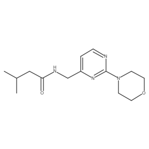 3-methyl-N-((2-morpholinopyrimidin-4-yl)methyl)butanamide结构式