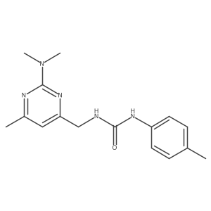 1-((2-(Dimethylamino)-6-methylpyrimidin-4-yl)methyl)-3-(p-tolyl)urea Structure