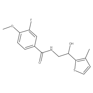 3-fluoro-N-[2-hydroxy-2-(3-methylthiophen-2-yl)ethyl]-4-methoxybenzamide Structure