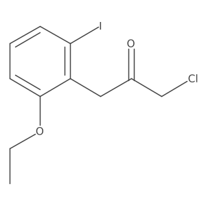 1-Chloro-3-(2-ethoxy-6-iodophenyl)propan-2-one结构式