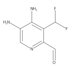 4,5-Diamino-3-(difluoromethyl)picolinaldehyde结构式