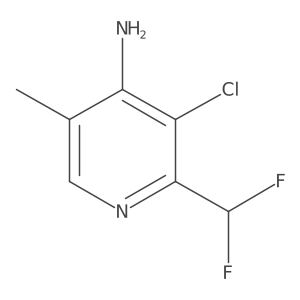 3-Chloro-2-(difluoromethyl)-5-methylpyridin-4-amine结构式