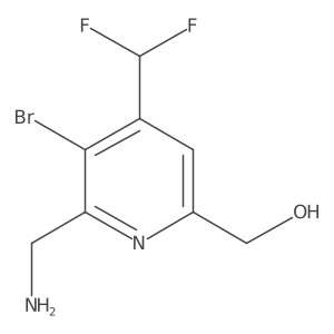 2-(Aminomethyl)-3-bromo-4-(difluoromethyl)pyridine-6-methanol Structure