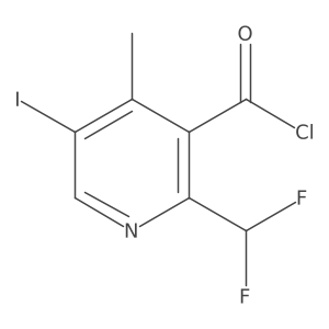 2-(Difluoromethyl)-5-iodo-4-methylpyridine-3-carbonyl chloride Structure