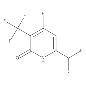2(1H)-Pyridinone, 6-(difluoromethyl)-4-fluoro-3-(trifluoromethyl)-结构式