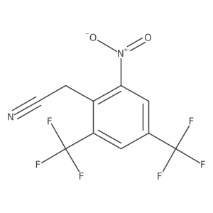 Benzeneacetonitrile, 2-nitro-4,6-bis(trifluoromethyl)-结构式