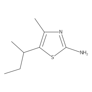 4-Methyl-5-(1-methylpropyl)-2-thiazolamine结构式