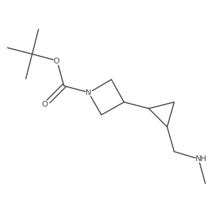 Tert-butyl 3-(2-((methylamino)methyl)cyclopropyl)azetidine-1-carboxylate Structure