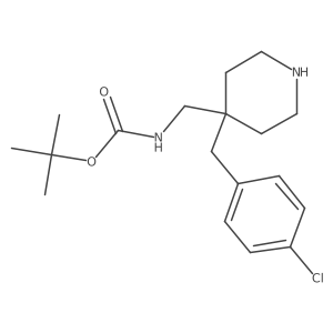 tert-Butyl [4-(4-chlorobenzyl)piperidin-4-yl]methylcarbamat结构式