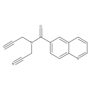 N-(Cyanomethyl)-N-prop-2-ynylquinoline-6-carboxamide结构式