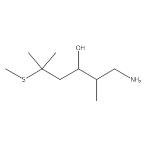 1-Amino-2,5-dimethyl-5-(methylsulfanyl)hexan-3-ol结构式