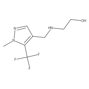 2-({[1-methyl-5-(trifluoromethyl)-1H-pyrazol-4-yl]methyl}amino)ethan-1-ol Structure