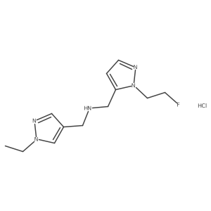 1-(1-ethyl-1H-pyrazol-4-yl)-N-{[1-(2-fluoroethyl)-1H-pyrazol-5-yl]methyl}methanamine结构式