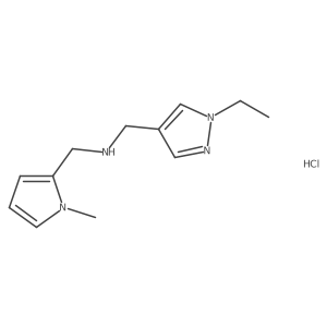 1-(1-ethyl-1H-pyrazol-4-yl)-N-[(1-methyl-1H-pyrrol-2-yl)methyl]methanamine结构式