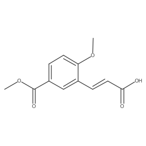 3-[2-Methoxy-5-(methoxycarbonyl)phenyl]prop-2-enoic acid Structure